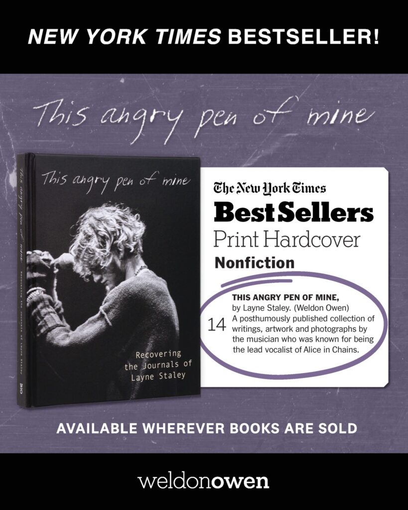 Obra reúne letras manuscritas, poesias e arte do vocalista do Alice In Chains com renda destinada a fundo beneficente